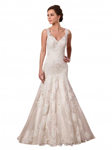 Shop Open Back Mermaid Tulle Wedding Dress with Lace Bodice Montreal
