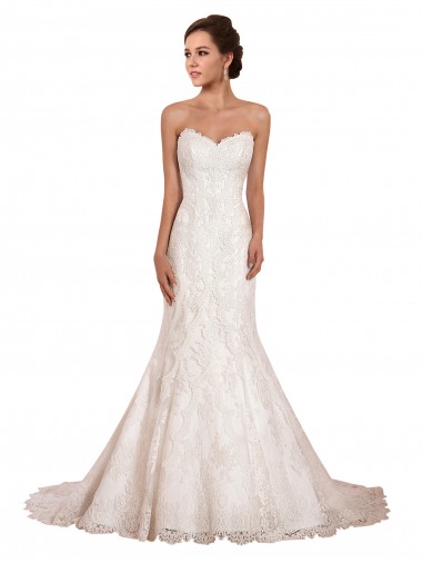 Shop Sweetheart Neckline Sexy Mermaid Lace Wedding Dress Montreal