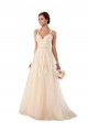 Sweetheart A-Line Tulle Wedding Dress with Lace Illusion Back