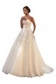 Sweetheart Ball Gown Tulle Wedding Dress with Lace Bodice