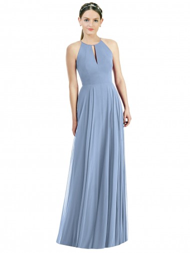 Shop Keyhole Halter Chiffon Maxi Bridesmaid Dress Montreal