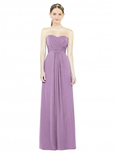 Shop Sweetheart Neckline Strapless Chiffon Bridesmaid Dress with Wrap Pleat Montreal