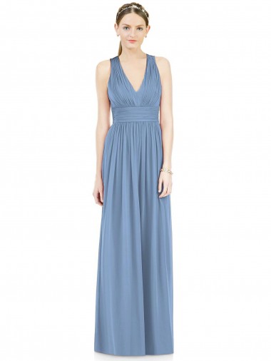 Shop Sleeveless Cross Strap Back Chiffon Bridesmaid Dress Montreal