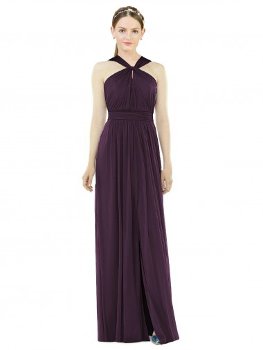 Shop Maxi Chiffon Halter Neck Bridesmaid Dress Montreal