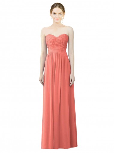 Shop Draped Sweetheart Strapless Chiffon Bridesmaid Dress Montreal
