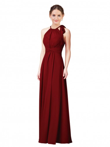 Shop Luxe Chiffon Bridesmaid Dress with Open Slit In the Back Montreal