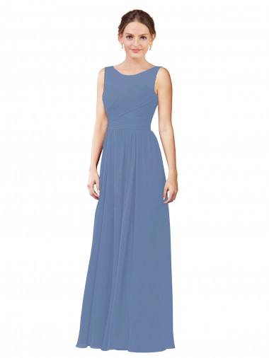 Shop Luxe Chiffon Bridesmaid Dress with Illusion and Sweetheart Neckline Montreal