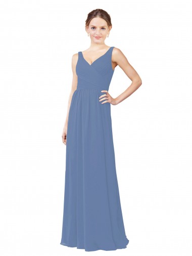 Shop Draped V-Neck Luxe Chiffon Bridesmaid Dress Montreal