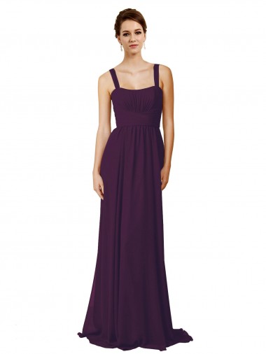 Shop Full Length Chiffon Bridesmaid Dress with Spaghetti Straps Montreal