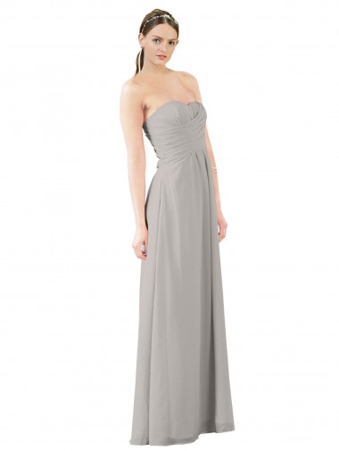 Shop Twisted Strapless Sweetheart Neckline Long Chiffon Bridesmaid Dress Montreal
