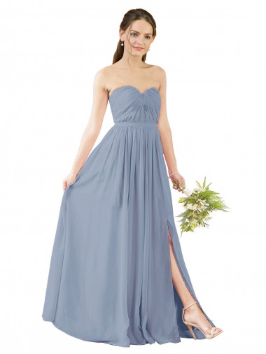 Shop Deep Sweetheart Neckline Open Back Long Chiffon Bridesmaid Dress Montreal