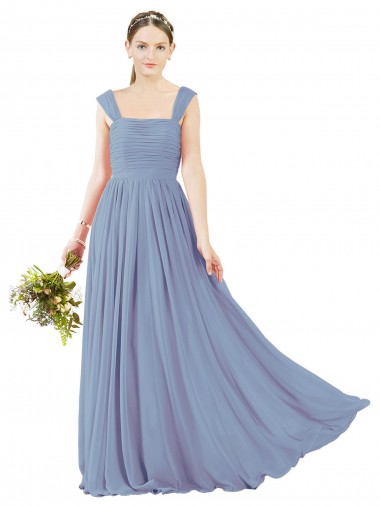 Shop Square Neckline Sexy Open Back Long Chiffon Bridesmaid Dress Montreal