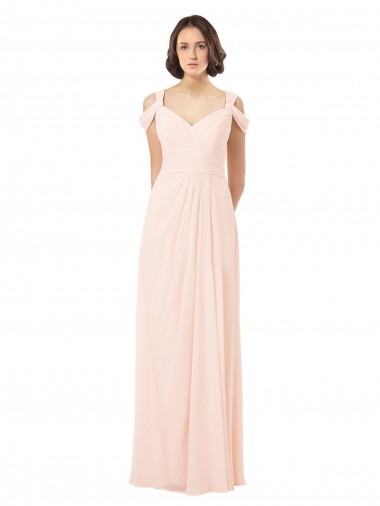 Shop Chiffon Sweetheart Bridesmaid Dress with An Illusion Overlay Montreal