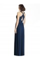 Cut Out Back Long Chiffon V-Neck Bridesmaid Dress