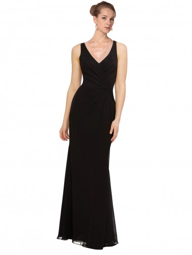 Shop Open V-Back Chiffon Bridesmaids Dress with V-Neckine Montreal