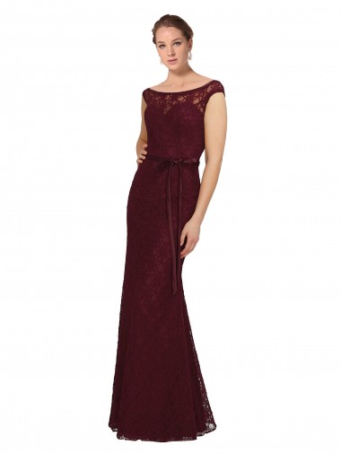 Shop Lace Bridesmaids Dress with Matching Satin Tie Sash Montreal