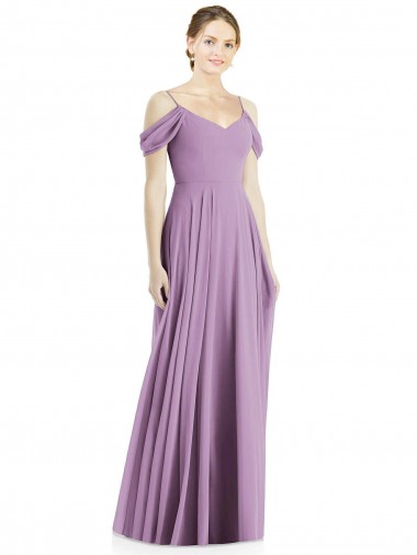 Shop Off the Shoulder Open Cowl-Back Maxi Bridesmaid Dress Montreal