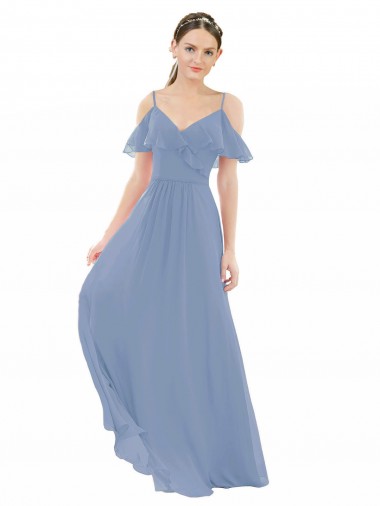 Shop Pleated One Shoulder A-Line Chiffon Bridesmaid Dress Montreal