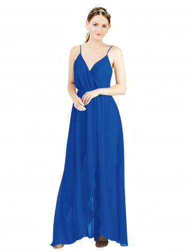 Shop Sleeveless Surplice Chiffon Bridesmaid Dress with Spaghetti Straps Montreal