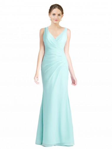 Shop Ruched Bodice Sweetheart Chiffon Bridesmaid Dress with Lace Back Montreal