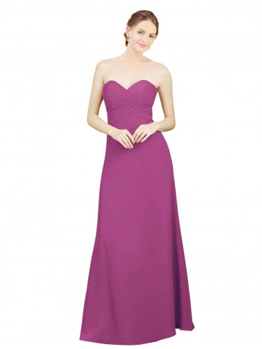 Shop Sweetheart Neckline Pleated Chiffon Bridesmaid Dress with Low Back Montreal