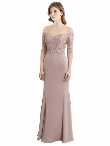 Shop Sweetheart Neckline Long Sleeves Lace Bridesmaid Dress Montreal