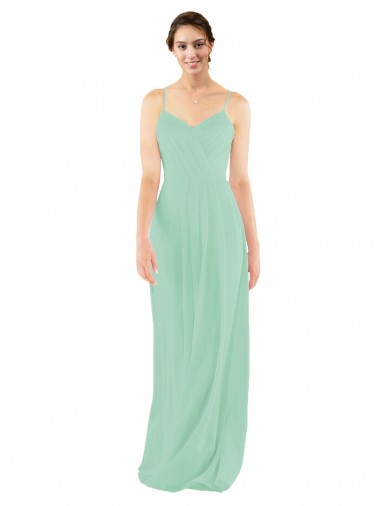 Shop Classic Long Chiffon Bridesmaid Dress with V-Neck Montreal