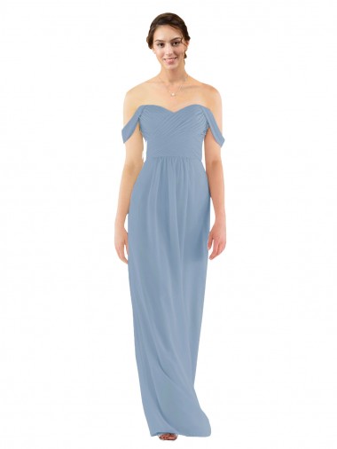 Shop Sweetheart Neckline Chiffon Off-the-Shoulder Bridesmaid Dress Montreal