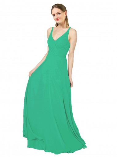 Shop Classic Chiffon Bridesmaid Dress with Lace-Up Back Montreal