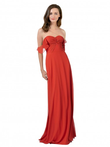 Shop Chiffon A-Line Bridesmaid Dress with Ruched Bodice Montreal