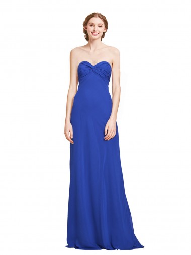 Shop Sweetheart Neckline Chiffon Ruched Bodice Tie Back Bridesmaid Dress Montreal