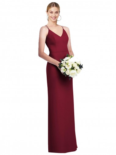 Shop Full Length Draped Blouson Back Chiffon Maxi Bridesmaid Dress Montreal