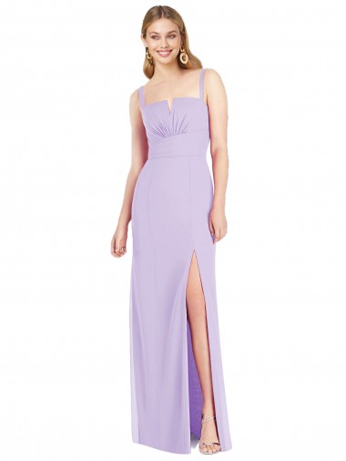 Shop Spaghetti Straps Mermaid Chiffon Bridesmaid Dress with Side Front Slit Montreal