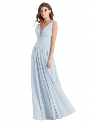 Shop Plunge Deep V-Neckline Low Back Chiffon Bridesmaid Ress Montreal