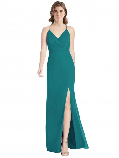 Shop Criss Cross Back Mermaid Wrap Chiffon Bridesmaid Dress Montreal