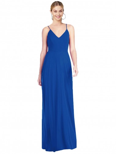 Shop Criss Cross Back A-Line Chiffon Maxi Bridesmaid Dress Montreal