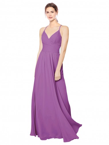 Shop Braided Straps Cross Back Sweetheart Chiffon Bridesmaid Dress Montreal