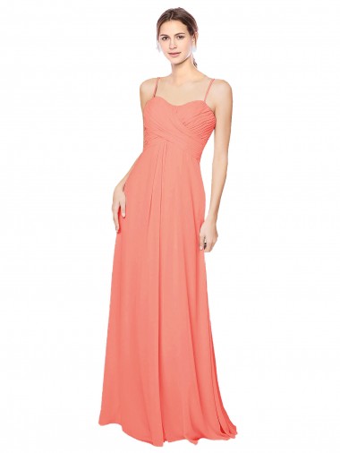 Shop Empire Waist Spaghetti Straps Sweetheart Chiffon Bridesmaid Dress Montreal
