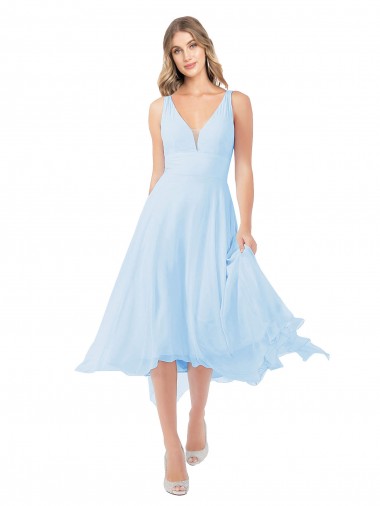 Shop Chiffon Midi Length Keyhole Back Cocktail Bridesmaid Dress Montreal