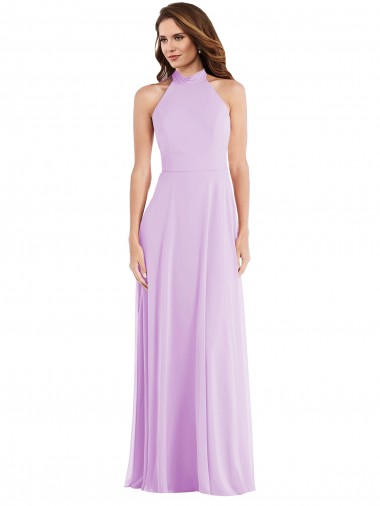 Shop High Neck Halter Backless Maxi Bridesmaid Dress Montreal