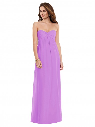 Shop Empire Waist Twist Shirred Strapless Bridesmaid Dress Montreal