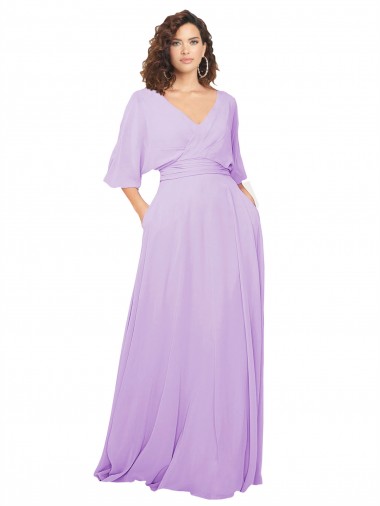 Shop Chiffon Bridesmaid Dress with Ruched Waist Montreal