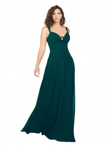 Shop Tied Bodice Sweetheart V-Neck Chiffon Bridesmaid Dress Montreal