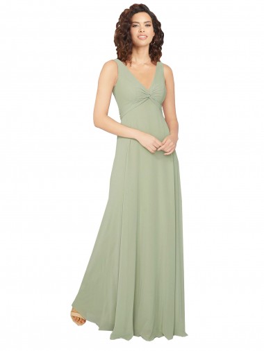 Shop Knotted Bodice Chiffon Bridesmaid Dress Montreal