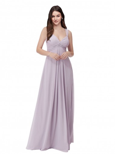 Shop Draped Chiffon Bridesmaid Dress with Sash Montreal