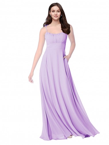 Shop Chiffon A-Line Chiffon Bridesmaids Dress with Ruched Bodice Montreal