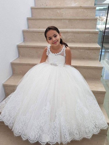 Shop Ivory Ball Gown Floor Length Flower Girl Dress Montreal