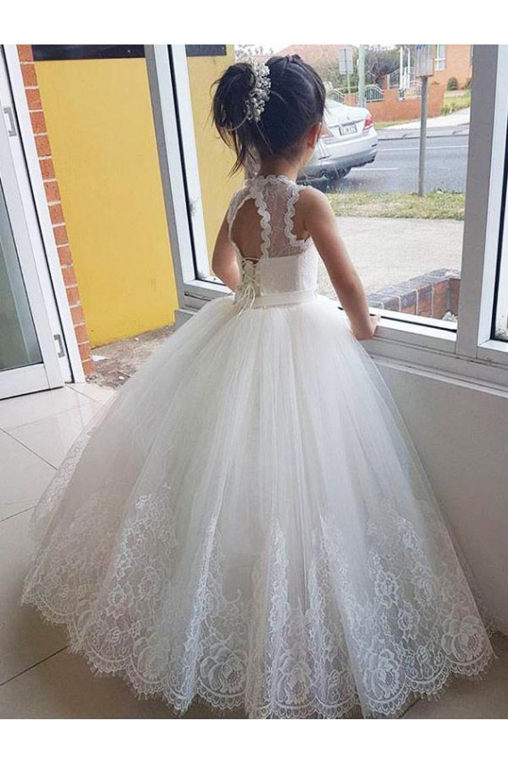 Ivory Ball Gown Floor Length Flower Girl Dress