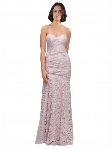 Shop Floor Length Long Mermaid Lace Bridesmaid Dress / Prom Dress with Low Back Montreal
