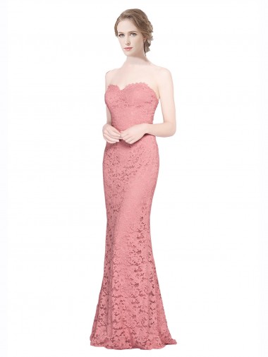 Shop Fitted Sweetheart Mermaid Lace Bridesmaid Dress / Prom Dress Montreal